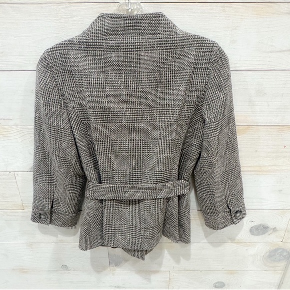 Ann Taylor tweed metallic 3/4 sleeve button down jacket ❤️ - Picture 4 of 8